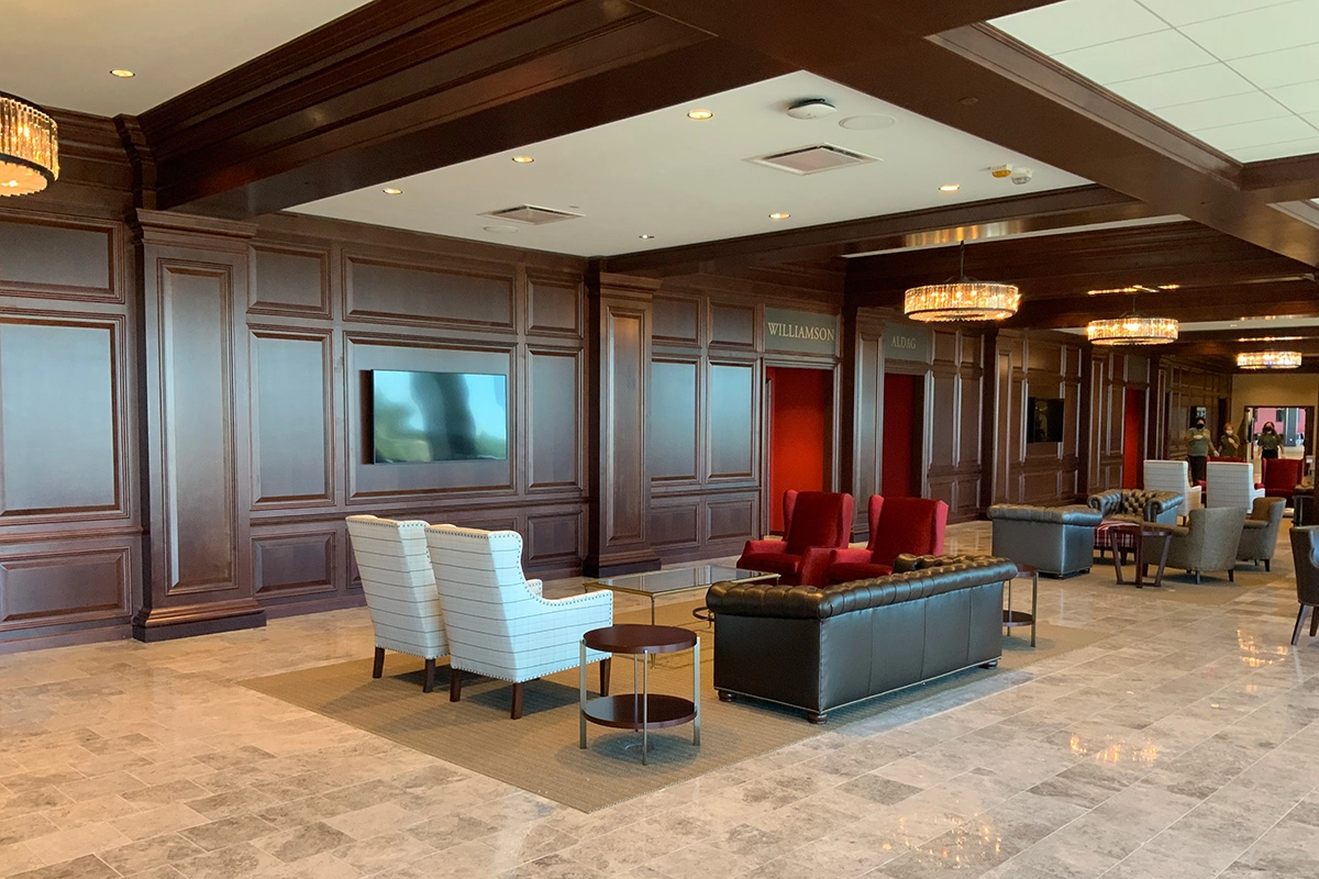interior shot of lobby in Bryant-Denny Stadium