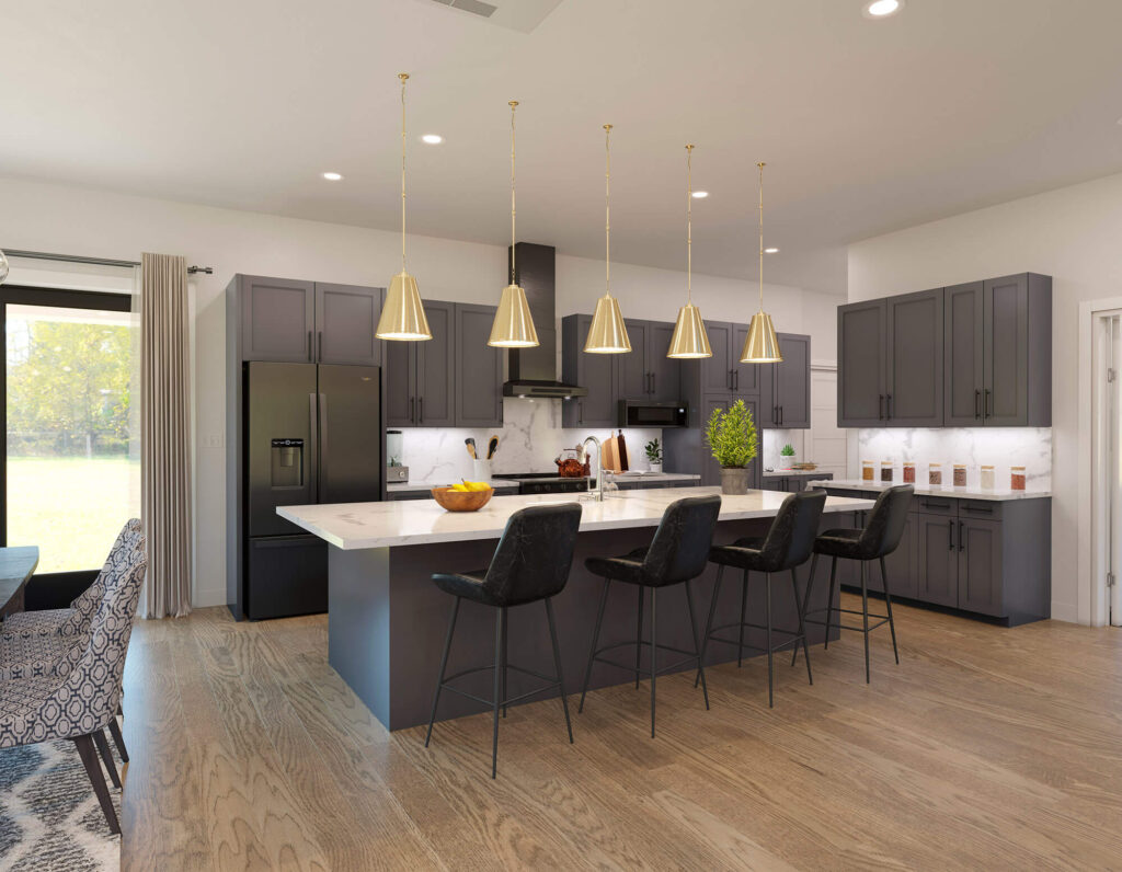 Custom residential cabinets in modern kitchen