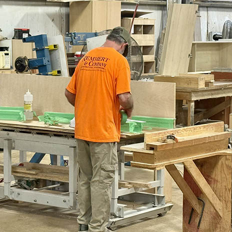 Employee wearing Remmert and Company shirt