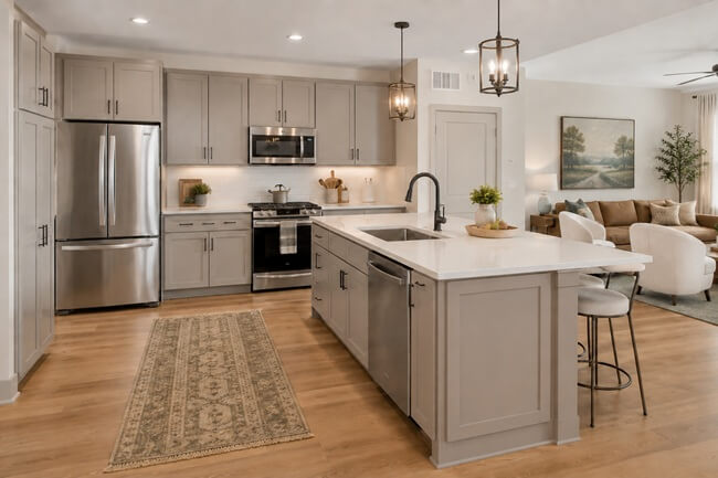 Multifamily kitchen cabinets and countertops